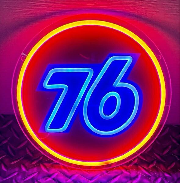 UNION76 LEDネオン ネオン看板 2色 USB電源 調光調整付 壁掛け ユニオン76 アメリカン雑貨 ガレージ雑貨 ガソリンスタンド ロゴマーク