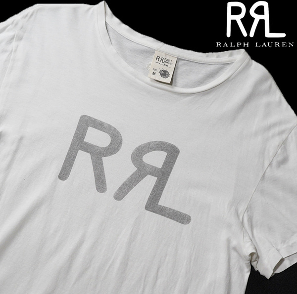 黄金期【 RRL 】ダブルアールエル/雰囲気抜群/完売レア過去モデル/アイコン RRL ロゴ TUBE TシャツM/ラルフローレン