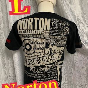 Norton ノートン 半袖 Tシャツ バイカー 黒 Lサイズ