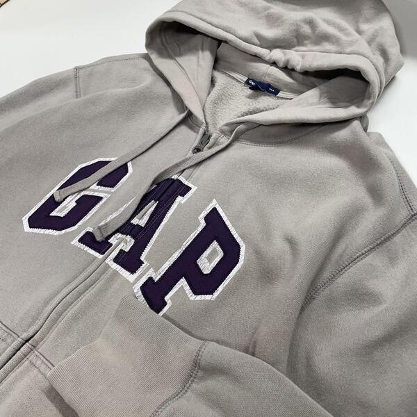 GAP フルジップパーカー グレー メンズXL