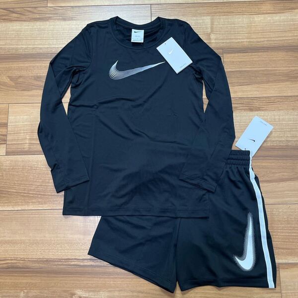 140 ナイキ NIKE 長袖 ロンT ハーフパンツ ショートパンツ セットアップ バスパン