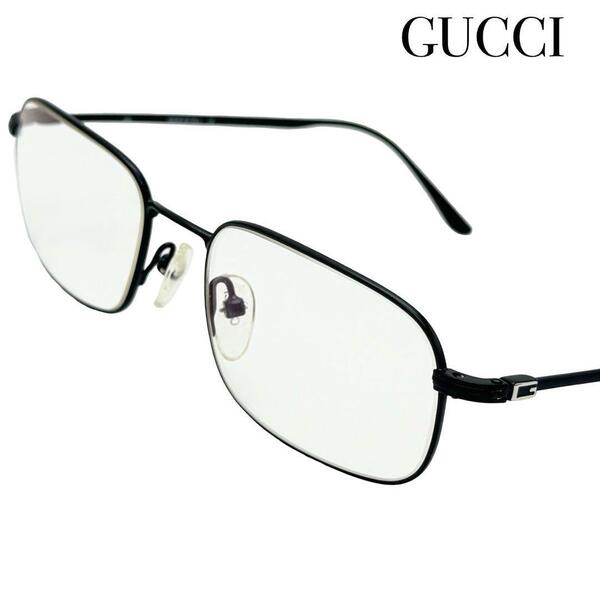 GUCCI グッチ GG1613 8ZB 度入り 眼鏡 メガネ メタル ブラック メンズ レディース ユニセックス ビジネス