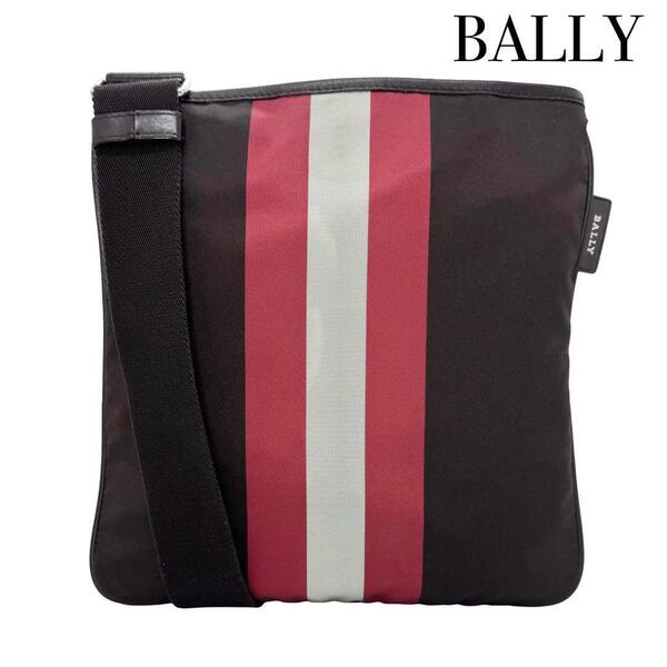 BALLY バリー クロスボディ ショルダーバッグ 斜め掛けかばん レザー ナイロン メンズ レディース 茶 赤