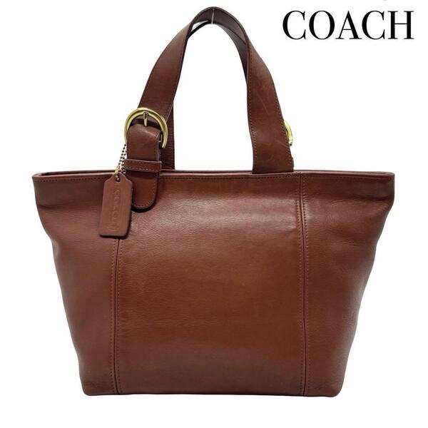 COACH オールドコーチ ヴィンテージ 型番4133 レザー トートバッグ ハンドバッグ レディース 茶 ブラウン