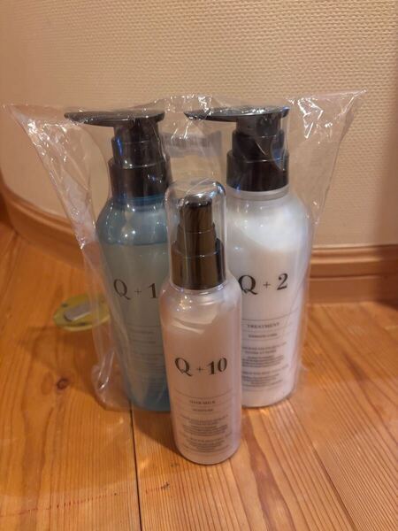 クオリタス Q+ シャンプー トリートメント モイスチャーヘアミルク セット スウィートフローラルの香り 美容室専売品 ノンシリコン業務用