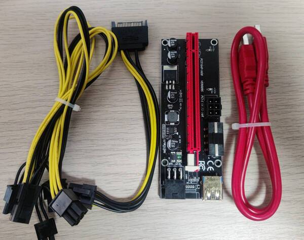 ライザーカード 【Ver.009S】 USB3.0 PCI-E Express 1x-16x 拡張ライザーカード サイバーワールド アダプター 2