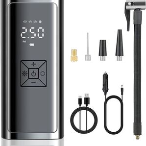 エアーポンプ 電動 空気入れ 6000mAh エアコンプレッサー 充電式 無線 150PSI 多機能 自動停止