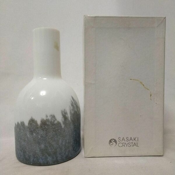 SASAKI CRYSTAL 佐々木硝子 花瓶 花器 アンティーク クラフトガラス ヴィンテージ レトロ フラワーベース 工芸品
