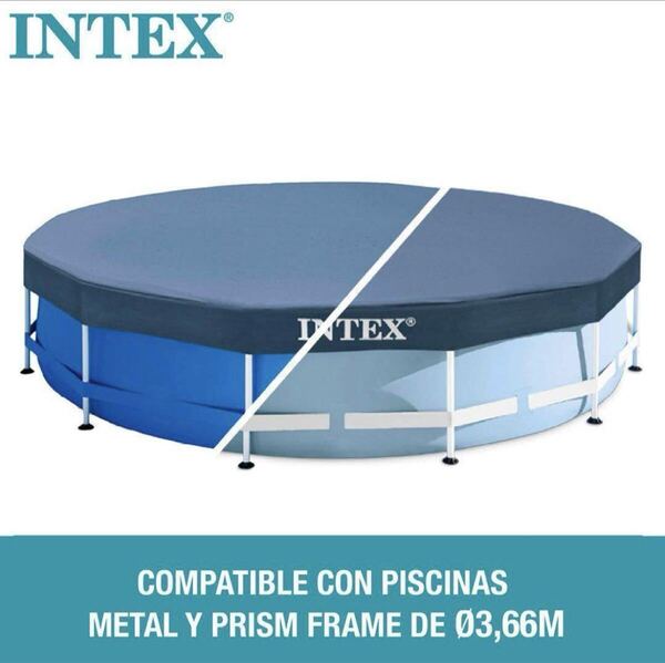 インテックス クリスタル クリアプール ラウンドプールカバー 4.6メートル INTEX