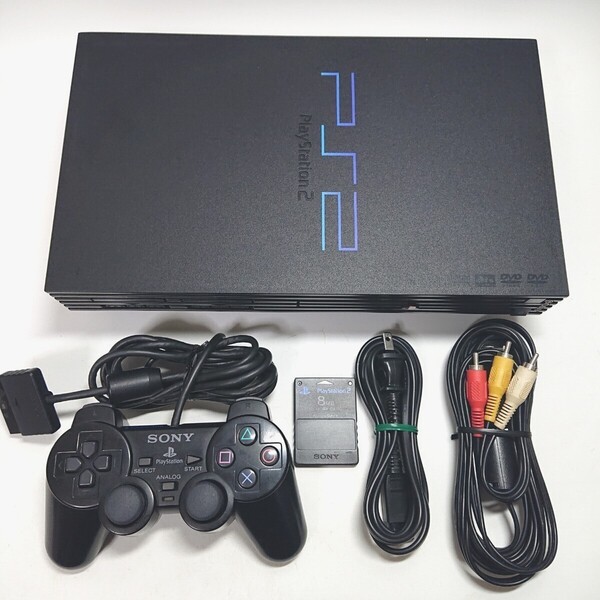 【メンテ済み】PS2 SCPH-39000 動作確認済み SONY ソニー プレイステーション2 ブラック 本体 PlayStation2 メモリーカード