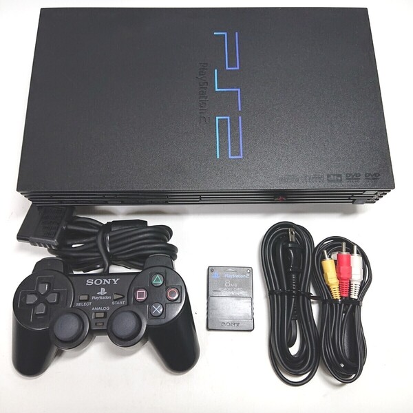 【メンテ済み】PS2 SCPH-39000 動作確認済み SONY ソニー プレイステーション2 ブラック 本体 PlayStation2 メモリーカード