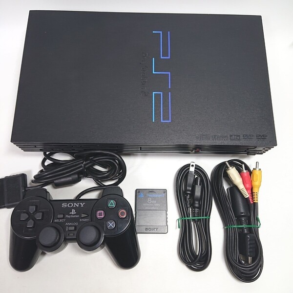 【メンテ済み】PS2 SCPH-39000 動作確認済み SONY ソニー プレイステーション2 ブラック 本体 PlayStation2 メモリーカード