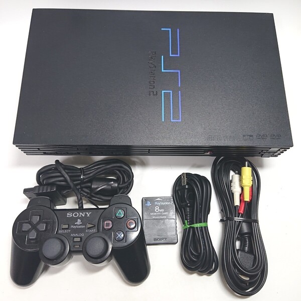 【メンテ済み】PS2 SCPH-50000 動作確認済み SONY ソニー プレイステーション2 ブラック 本体 PlayStation2 メモリーカード ブラック