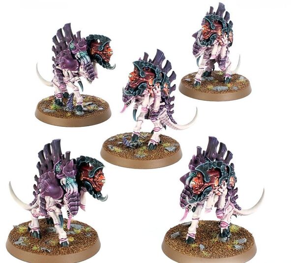 ★ウォーハンマー★ティラニッド バーブゴーント 5体★リヴァイアサン付属品 台座付★WARHAMMER40k