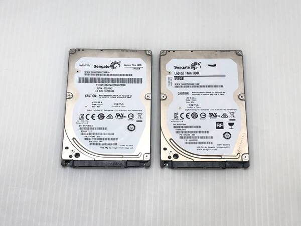 Seagate 500B SATA 2.5 インチ 7mm ハードディスク 500GB ×2 =1000GB 動作確認済み 管理番号:M5917
