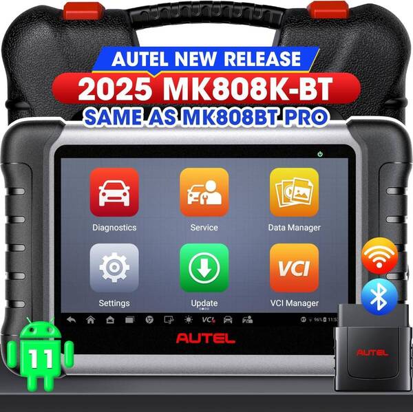 Autel診断機 MaxiCOM MK808K-BT 日本語対応 自動車故障診断機 OBD2 全システム診断スキャナー