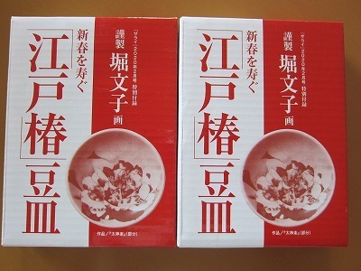 送料無料★即決★2個セット★「江戸椿」豆皿 堀文子画 サライ 2020年2月号付録 新品未開封品★匿名配送