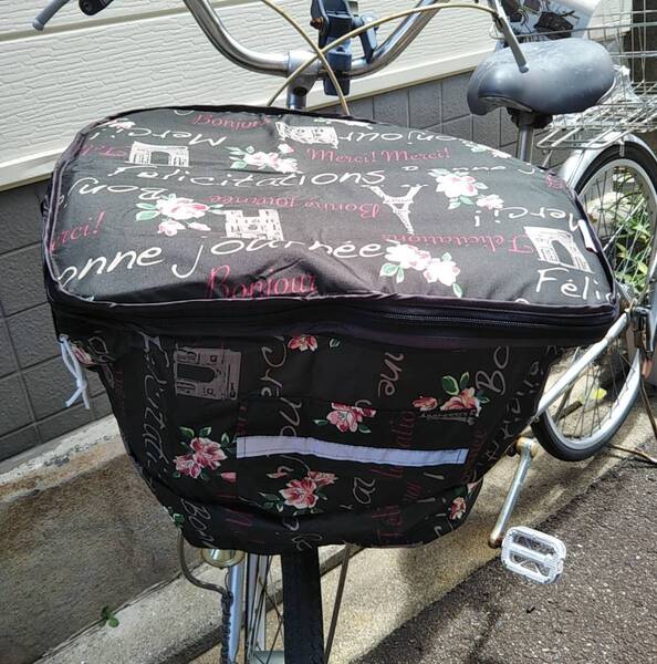 自転車用品 2段式カゴカバー 前カゴ用 【フレンチブラウン】 はっ水加工済 便利な両開き♪ 小さなカゴにもフィット♪ 川住製作所