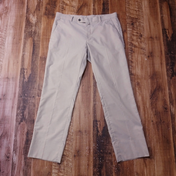 美品 ザスーツカンパニー THE SUIT COMPANY クールマックスノンアイロン ストレッチチノスラックス メンズ ノータック 軽量 3L PQ9