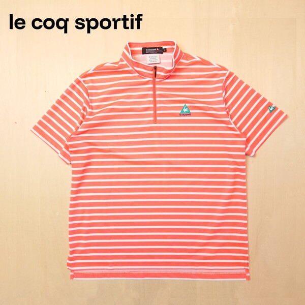 le coq sportif 半袖 ポロシャツ ハーフジップ ルコック ゴルフウェア golf collectionサイズL 2505