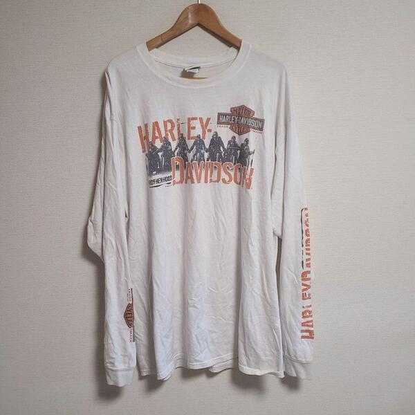 ハーレーダビッドソン Tシャツ ロンT 長袖 ロゴ プリント 2XL