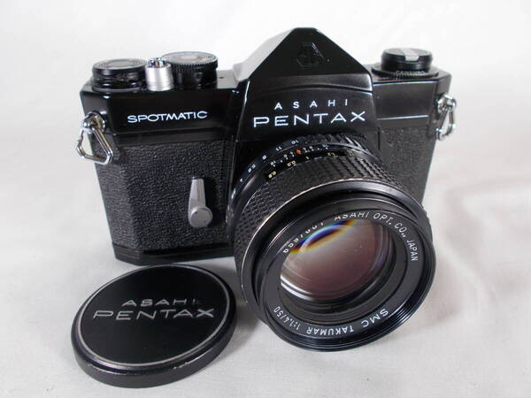 フィルムカメラ 整備済 完動品 Pentax SP + SMC Takumar f/1.4 50mm P182