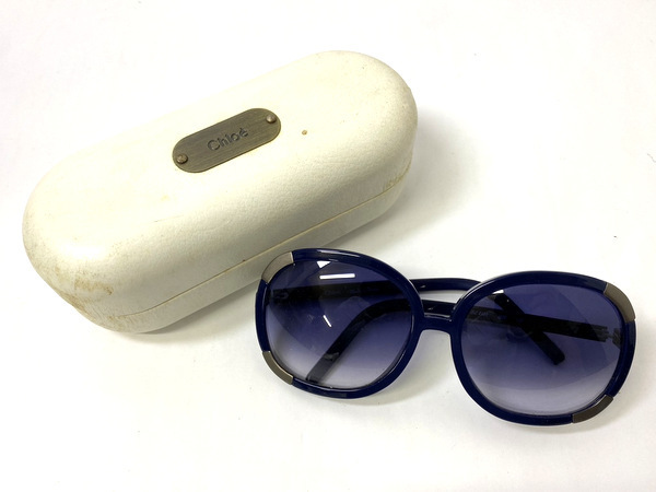 【即決】Chloe クロエ アジアンフィット サングラス ネイビー グラデーションレンズ CL2119 C02 135 レディース