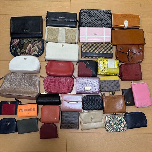 送料無料!! COACH FURLA kate spade TORY BURCH ANNA SUI GIVENCHY ブランド財布 長財布 コインケース 小物 36点セット 大量 セット