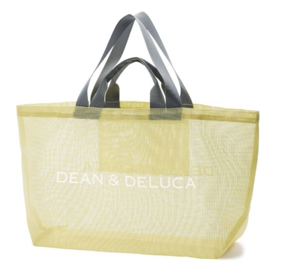 【送料無料・即決】直営店購入 メッシュトートバッグ シトラスイエロー BIG サイズ L DEAN&DELUCA