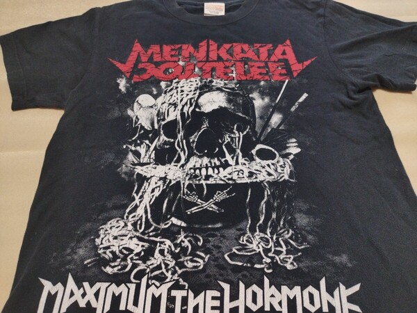 マキシマムザホルモン MAXIMUM THE HORMONE ラーメン二郎 インスパイア メンカタ デスヌードル Tシャツ サイズ S ロック パンク バンド
