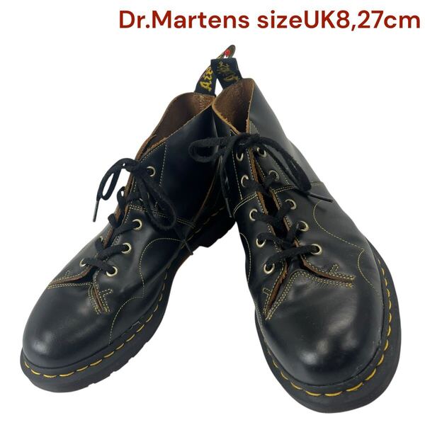 美品 ドクターマーチン ハイカット レザー シューズ 革靴 UK8 Dr.Martens メンズ M5S003 黒、ブラック UK8、27cm