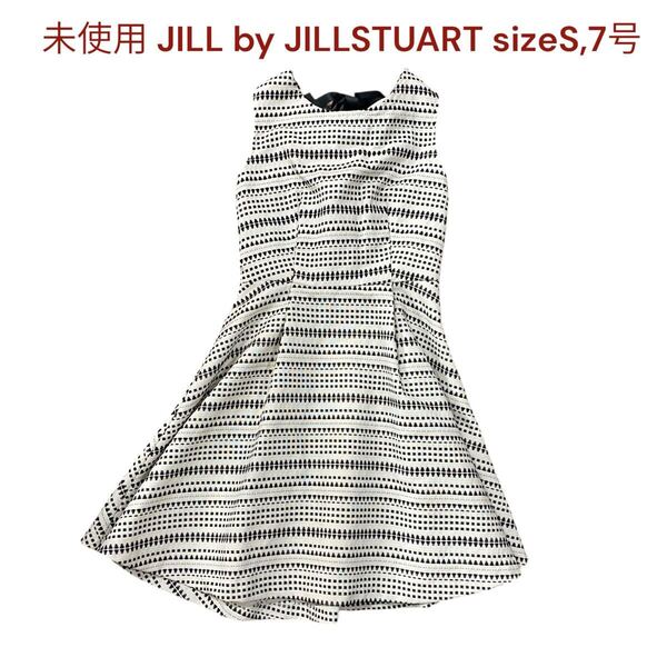 ジル バイ ジルスチュアート ワンピース 膝丈 袖なし レディース S、7号 JILL by JILLSTUART トップス ノースリーブ フレア 総柄 OM5S216