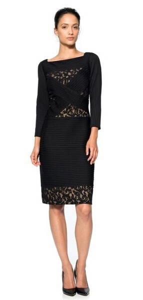TADASHI SHOJI タダシショージ BLACK & BEIGE ワンピース 「XL 」/ 2XL-3XL