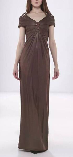 TADASHI SHOJI タダシショージ BROWN ロングフォーマルドレス 「12 」/ 2XL