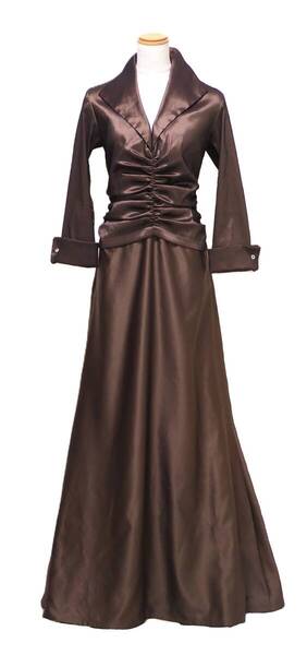 TADASHI SHOJI タダシショージ BROWN ロングフォーマルドレス 「10 」/ 13号程度