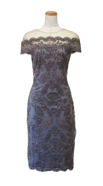 TADASHI SHOJI タダシショージ GRAY & BEIGE ワンピース 「6 」/ 11号程度