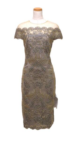 TADASHI SHOJI タダシショージ GRAY & GOLD ワンピース 「6 」/ 11号程度
