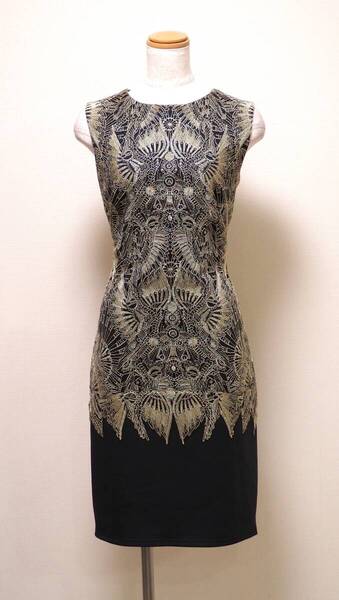 TADASHI SHOJI タダシショージ BLACK & GOLD ワンピース 「S 」/ 9号程度