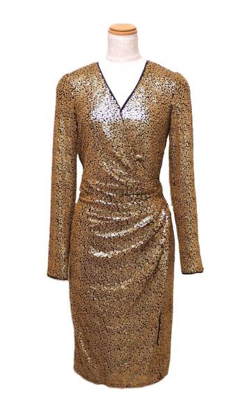 TADASHI SHOJI タダシショージ GOLD & BLACK ワンピース 「S 」/ 9号程度
