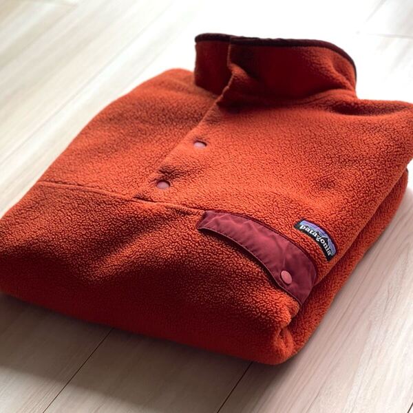 超良色!ブラッドオレンジ!05年製パタゴニア シンチラスナップT コロンビア製 L patagonia ビンテージ vintage フリース スペシャル レア