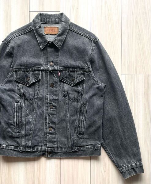超貴重な44L!ロング丈!80s Levi’s71506 ブラック デニムジャケット USA製 ビンテージ Vintage リーバイス スペシャル レア 70506 黒