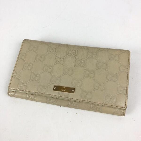 GUCCI グッチ グッチシマ 長財布 アイボリー レディース ブランド 財布 カードケース カード入れ お札入れ 小銭入れ コインケース