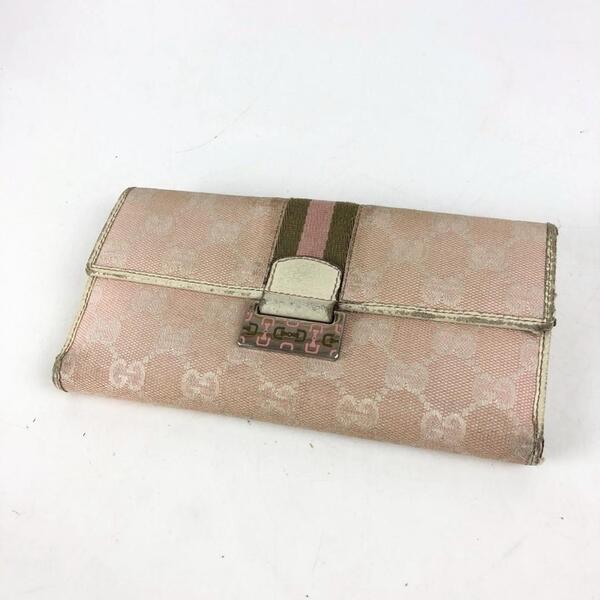 GUCCI グッチ GGキャンバス シェリーライン 長財布 レディース ブランド 財布 カードケース カード入れ お札入れ 小銭入れ コインケース
