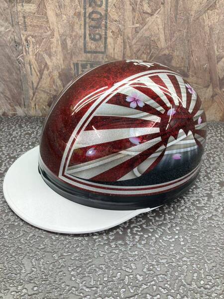 新品 送料無料 カスタムコルク半 赤ラメ ラップ塗装 シルバーラメ 富士日章 ゴーストフレア 桜吹雪 文字変更無料