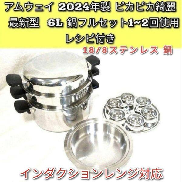 2024年購入 綺麗 アムウェイ 最新型 6L 鍋フルセット Amway @