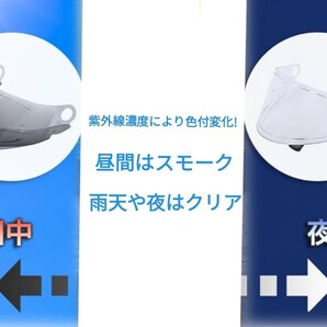 限定! 調光シールド フォトクロミックシールド フィルム Z7 X14 CWR1 アライ ショウエイ kabuto agv ヘルメット Fourteen 紫外線 偏光 調光
