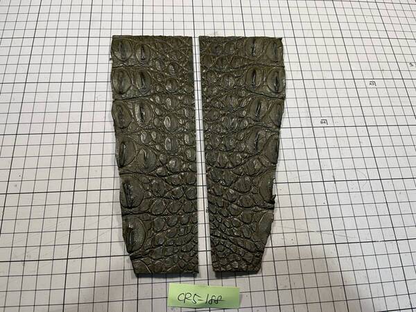 CR5-188★マットミリタリーオリーブ★最高級ポロサスクロコダイルレザークラフトはぎれこだわりの革小物製作カードコインキーケース