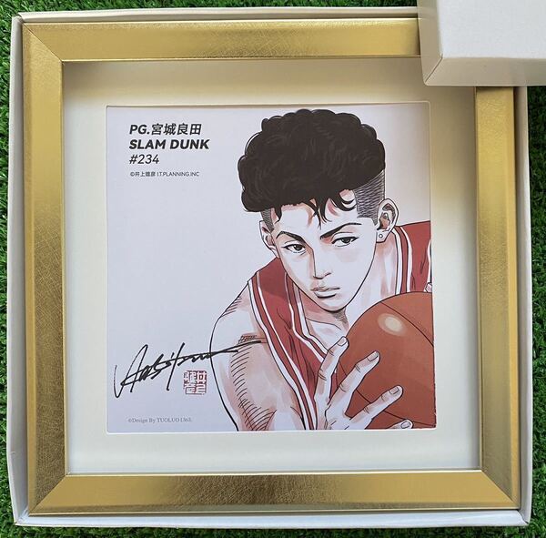 【ゴールド仕様】額装品 スラムダンク SLAM DUNK 湘北 宮城リョータ イラスト 井上雄彦 検)セル画 原画 ポストカード ポスター