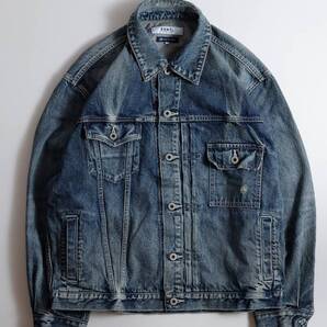 美品 FDMTL DENIM JACKET 3YR WASH 3(L) FA25JK13U_INDIGO_1 ファンダメンタル デニム ジャケット ヴィンテージ加工 日本製