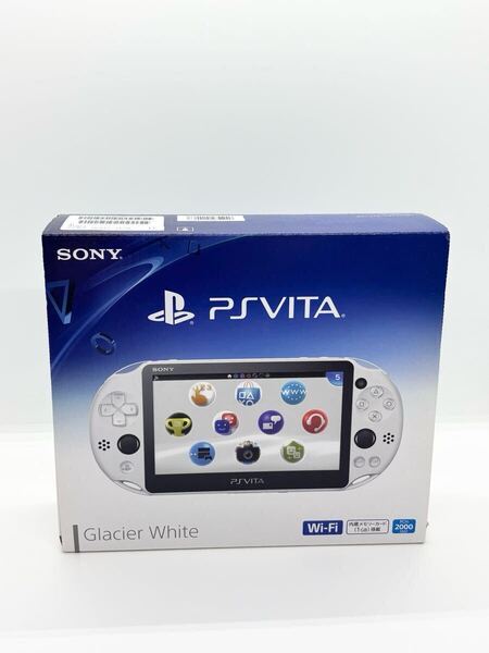 【新品未使用】 PlayStation Vita Wi-Fiモデル PCH-2000 グレイシャーホワイト 保護フィルム付き
